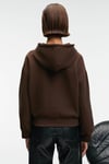 SELENE Kadın Kapüşonlu Kangru Cepli Regular Fit Kahverengi Sweatshirt