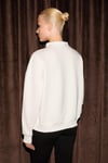 SELFTEN Kadın Yumuşak Kumaşlı Polo Yaka Nakış Detaylı Ekru Sweatshirt