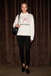 SELFTEN Kadın Yumuşak Kumaşlı Polo Yaka Nakış Detaylı Ekru Sweatshirt