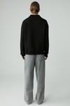 SHIFTD Erkek Bisiklet Yaka Uzun Kollu Fermuarlı Siyah Sweatshirt