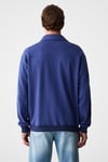 SHIFTD Erkek Bisiklet Yaka Uzun Kollu Fermuarlı İndigo Sweatshirt
