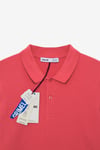 SKYLOOM Erkek %100 Pamuk Kısa Kollu Regular Fit Nar Çiçeği Polo Yaka T-Shirt