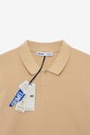 SKYLOOM Erkek %100 Pamuk Kısa Kollu Regular Fit Bej Polo Yaka T-Shirt