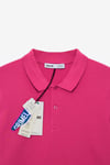 SKYLOOM Erkek %100 Pamuk Kısa Kollu Regular Fit Fuşya Polo Yaka T-Shirt