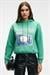 SLOPANE Kadın Rahat Kesim Kapüşonlu Baskılı Yeşil Sweatshirt