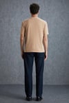 Solo Erkek %100 Organik Pamuklu Kalın Dokulu Comfort Fit Bisiklet Yakalı Bej T-Shirt