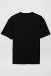 Solo Erkek %100 Organik Pamuklu Kalın Dokulu Comfort Fit Bisiklet Yakalı Siyah T-Shirt