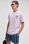 SONORA Erkek Baskı Detaylı %100 Organik Pamuk Regular Fit Kısa Kollu Pembe T-Shirt