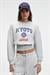 SORELLIA Kadın Bisiklet Yaka Üzerine Oturan Beli Korseli Baskılı Regular Grimelanj Sweatshirt