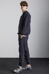 STEPHAN Erkek Yumuşacık Kışlık Kumaşlı 3 İplik Organik Pamuk Örme Oversize Antrasit Sweatshirt