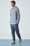 SUSTAINY Erkek Oversize Kapüşonlu Uzun Kollu Gri Sweatshirt