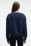 TALMERA Kadın Önü Baskılı Yuvarlak Yaka Lacivert Sweatshirt