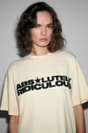 TAMBEZA Kadın %100 Pamuk Yumuşak Kumaşlı Baskı Detaylı Sarı T-Shirt