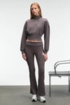 THALIA Kadın Arka Baskılı Ve Patch Detaylı Fermuarlı Dik Yakalı Antrasit Sweatshirt