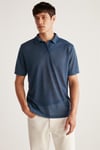 TOBY Keten Görünümlü Regular Lacivert Tekli Polo Yaka T-Shirt