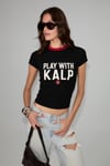 TOMRIS Kadın Yumuşak Ve Esnek Kumaşlı Organik Pamuklu Dünya Kupasına Özel Baskılı Siyah T-Shirt