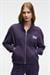 TORINA Kadın Nakış Detaylı Fermuarlı Çift Cepli Relax Mor Sweatshirt