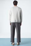 TRAVIS Erkek Organik Kumaşlı Yumuşacık Regular Fit Yuvarlak Yakalı Ekru Sweatshirt