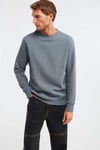TRAVIS Erkek Organik Kumaşlı Yumuşacık Regular Fit Yuvarlak Yakalı Koyu Gri Sweatshirt