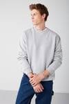 TRAVIS Erkek Organik Kumaşlı Yumuşacık Regular Fit Yuvarlak Yakalı Grimelanj Sweatshirt