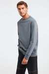 TRAVIS Erkek Organik Kumaşlı Yumuşacık Regular Fit Yuvarlak Yakalı Koyu Gri Sweatshirt