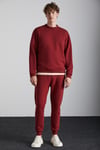 TRAVIS Erkek Organik Kumaşlı Yumuşacık Regular Fit Yuvarlak Yakalı Bordo Sweatshirt