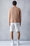 TRAVIS Erkek Organik Kumaşlı Yumuşacık Regular Fit Yuvarlak Yakalı Bej Sweatshirt