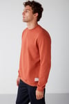 TRAVIS Erkek Yumuşacık Kumaşlı Regular Fit Yuvarlak Yakalı Turuncu Sweatshirt