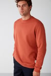 TRAVIS Erkek Yumuşacık Kumaşlı Regular Fit Yuvarlak Yakalı Turuncu Sweatshirt