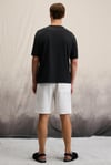 TUOMO Erkek Hakim Yaka Kısa Patlı Kısa Kollu Relaxed Fit Siyah T-Shirt