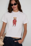 UMAYANA Kadın Yumuşak Ve %100 Organik Pamuklu Dünya Kupasına Özel Baskılı Beyaz T-Shirt