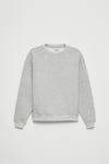 VANELTINA Kadın İçi Polarlı 3 İplik Organik Pamuk Oversize Basic Bisiklet Yaka Grimelanj Sweatshirt