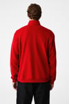 VELVETY Erkek Pamuklu İçi Polarlı Dik Yaka Fermuarlı Uzun Kollu Regular Fit Kırmızı Sweatshirt