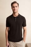 VESTO Erkek Triko Acı Kahve Polo Yaka T-Shirt