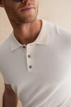 VESTO Erkek Triko Ekru Polo Yaka T-Shirt