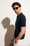 VESTO Erkek Triko Lacivert Polo Yaka T-Shirt