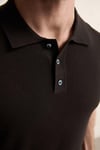 VESTO Erkek Triko Siyah Polo Yaka T-Shirt