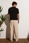 VESTO Erkek Triko Siyah Polo Yaka T-Shirt