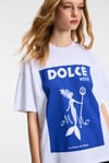 VEYMIRA Kadın %100 Pamuk Bisiklet Yaka Kısa Kollu Oversize Fit Beyaz T-Shirt