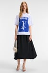 VEYMIRA Kadın %100 Pamuk Bisiklet Yaka Kısa Kollu Oversize Fit Beyaz T-Shirt