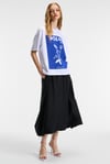 VEYMIRA Kadın %100 Pamuk Bisiklet Yaka Kısa Kollu Oversize Fit Beyaz T-Shirt