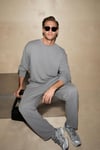 VIENTO Erkek Bisiklet Yaka Uzun Kollu Regular Fit Gri Sweatshirt