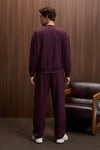 VIENTO Erkek Bisiklet Yaka Uzun Kollu Regular Fit Bordo Sweatshirt