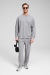 VIENTO Erkek Bisiklet Yaka Uzun Kollu Regular Fit Gri Sweatshirt