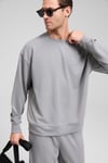VIENTO Erkek Bisiklet Yaka Uzun Kollu Regular Fit Gri Sweatshirt