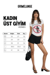 VIONEX Kadın Yumuşak Ve Esnek Kumaşlı Baskı Detaylı Slim Fit Beyaz T-Shirt