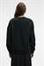 VISTARA Kadın Nakış Detaylı Yuvarlak Yaka Regular Fit Siyah Sweatshirt