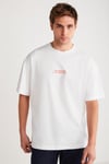 VITO Basic Oversize Beyaz Tekli T-Shirt