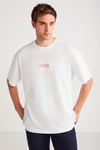 VITO Basic Oversize Beyaz Tekli T-Shirt