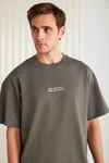 VITO Basic Oversize Gri Tekli T-Shirt
